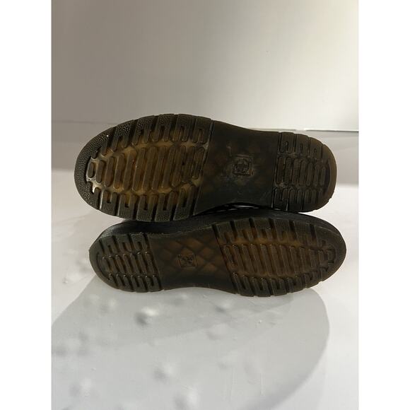 Dr. Doc Martens Air Wair Zavala Combat Boots Black Leather Womens 6 Mens 5 - Picture 7 of 10